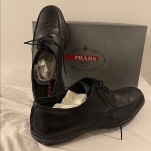 Prada Men's Classic Black Oxfords